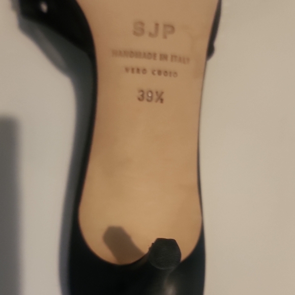 SJP Sarah Jessica Parker Black Rhinestone Embellished Mules Size 39 1/2 - Picture 6 of 7